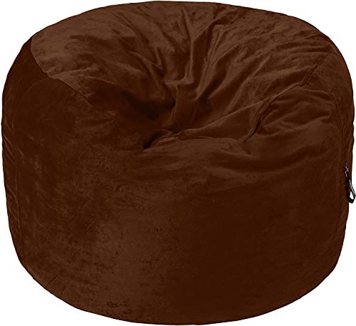 Amazon Basics Memory Foam Filled Bean Bag Chair With Microfiber Cover, 3 Ft, Brown, Solid #TOP1