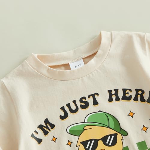 Image of Easter Bunny Shirt for Toddler Boys Girls Kids Funny Rabbit Letters Graphic Cotton Short Sleeve T-Shirt Top