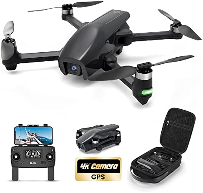 Holy Stone HS710 Drones with Camera for Adults 4K, GPS FPV Foldable 5G Quadcopter for Beginners with Optical Flow Positioning, Auto Return Home, Follow Me, Brushless Motor, Easy to Fly