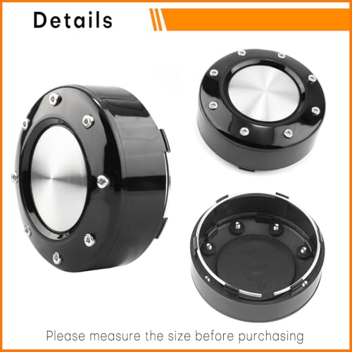 102mm 4.02in Wheel Center Caps for Mayhem Wheel Center Hubcaps 4 Pack Black Center Cover Replacement for Rim