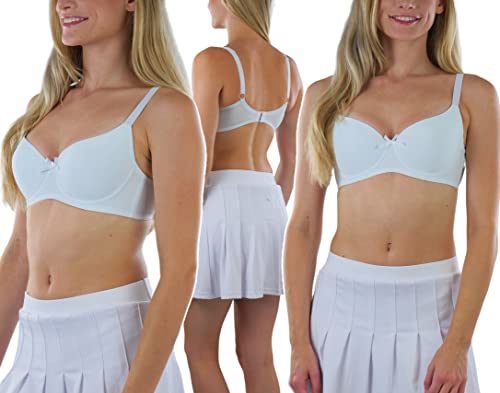 Image of ToBeInStyle Women's Pack of 6 Padded Assorted Styles Supportive Bras Cup Size - A to DDD