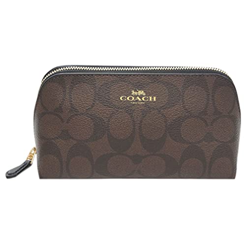 COACH OUTLET コーチアウトレット 17S シグネチャーコスメティックポーチ F53385/IMAA8/71 ダークブラウン [並行輸入品]