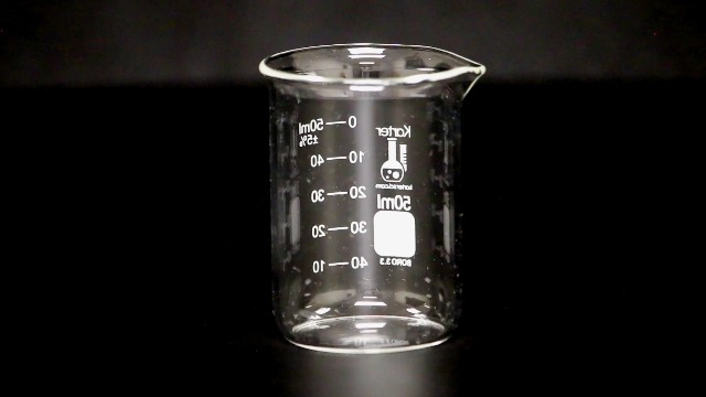 Image of 50ml Beaker, Low Form Griffin, Borosilicate 3.3 Glass, Double Scale, Graduated, Karter Scientific 213D31 (Single)