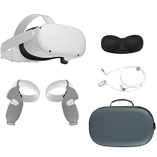 2020 Oculus Quest 2 All-in-One VR Headset, 256GB SSD, Óculos Compitble, Áudio 3D, Mytrix Maleta, fon