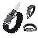 WEREWOLVES Survival Bracelet Multitool EDC Tactical 7 Core Paracord Survival Rope Bracelets Hiking Travelling Camping Climbing Gear EDC Survival Bracelet Daily Self Defense Tool for Men(Black)