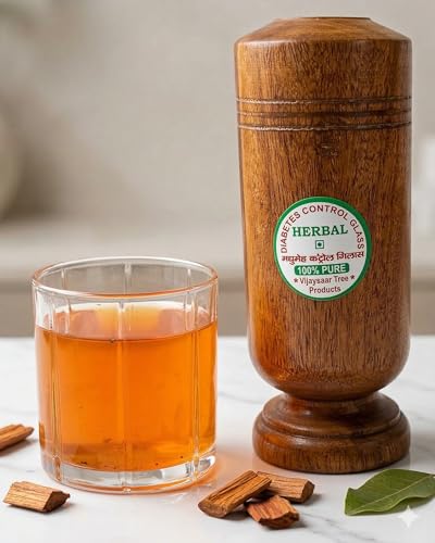 Image of Wood Sugar Care Balance Glass Ayurvedic Glass /Tumbler | Sugar Vijaysar Wood | Vijaysar Ki Lakdi | Bija Herbal Tumbler | Bija Tumbler 100ml