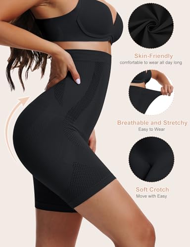 Image of Sarin Mathews Women's Tummy Control Shapewear Shorts High Waisted Body Shaper for Thigh Slimming Underwear Girdle