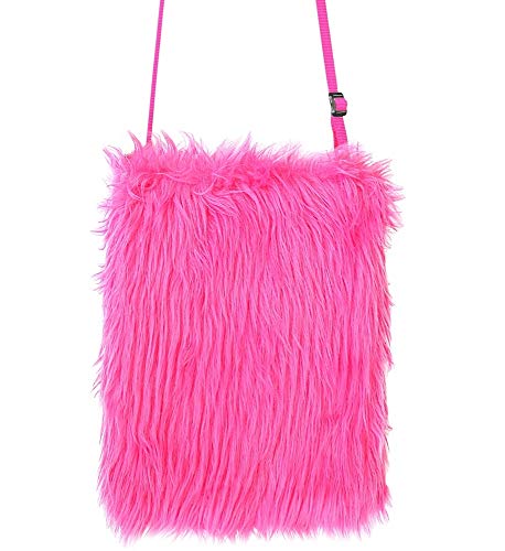 W WIDMANN MILANO Party Fashion - Plüsch Handtasche, Retro, 80er Jahre, Accessoire, Fasching