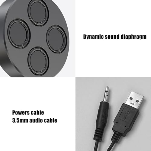 Mimoqk Przenośny głośnik, przewodowy odtwarzacz stereo USB z głębokim basem - do koszyka golfowego, na podróż do domu, na imprezę, do klasy, pokoju gier, biblioteki
