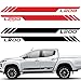 Auto Seitenkörper Aufkleber Rock Streifen DIY Auto Zubehör Auto Aufkleber, für Mitsubishi L200 2011-2019 Off Road Pickup