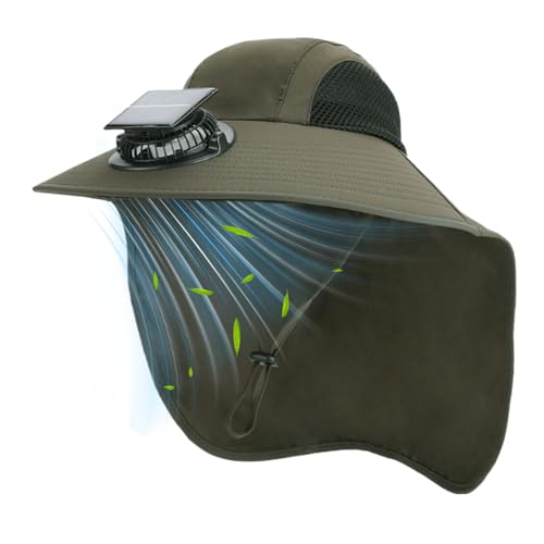 Chapeau de pêche protection UV à large bord et couvre-nuque ventilé pour camping outdoor