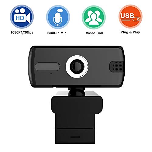 1080P Webcam Computer Camera, USB Plug and Play, Webcam with Microphone, Computer Webcams