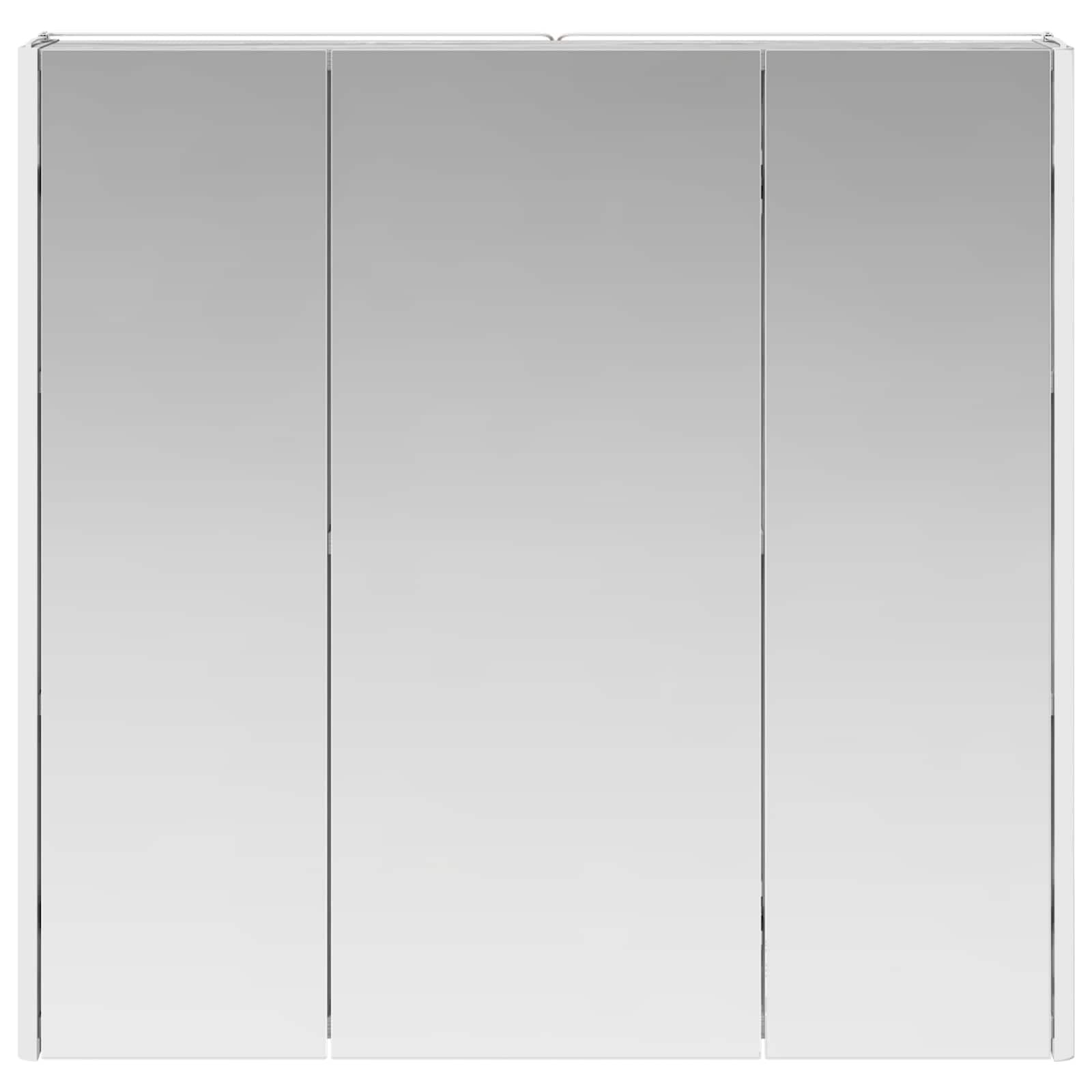 Sonoma szafka łazienkowa z lustrem szara, 73,5 x 15,5 x 70 cm, materiał drewnopochodny, z oświetleniem LED, dwa regały, złącze USB, montowana na ścianie, nowoczesne meble łazienkowe, schowek