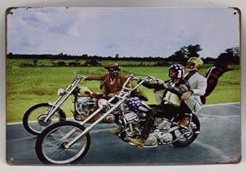 Amazon Co Jp イージーライダー カラー写真 金属製 メタルサインプレート 映画 Easy Rider ピーターフォンダ デニスホッパー ジャックニコルソン バイク ハーレーダビッドソン パンヘッド ハーレーダヴィッドソン 看板 ブリキ アンティーク ガレージ インテリア 広告