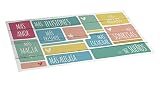 STOR Planet Alfombra vinílica Estampada Frases, Alfombra Texto Divertido, PVC reciclable, Antideslizante, Tablas, 50 x 110 x 0,35 cm