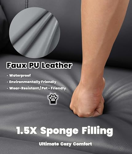 Elektrischer Relax- & Massagesessel mit Aufstehhilfe, Heizung, Liegefunktion und verstellbarer Rückenlehne/Beinauflage – PU-Leder Fernsehsessel für Senioren und Personen mit eingeschränkter Mobilität