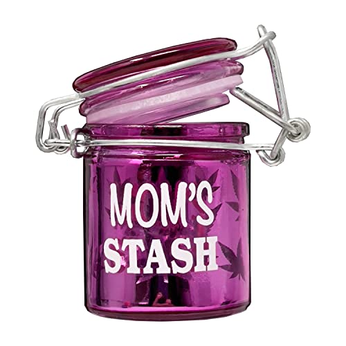 Ted Miller Innovation Airtight Glass Mini 2.5'' Tall Storage Jar With Clamping Lid (Mom's Jar), Metallic,Pink (Sjm24) #TOP1