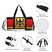 ayvcxui Flag German Coat of Arms Round Travel Duffel Bag Large Capacity Gym Sports Bags for Hiking Vacation Trips