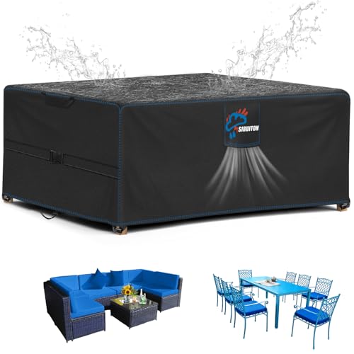Siruiton 170x94x70cm Funda Mesa Exterior Impermeable, Funda Muebles Exterior De Jardín Con Salidas De Aire, Resistente Al Viento, Resistente A Los Rayos Uv, Funda Mesa Jardin Oxford 420d