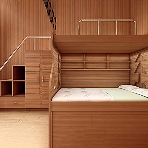 Image of FOKRIM Wallpaper for Walls Sticker Peel and Stick Removable Self Adhesive Waterproof Wall Paper for Home Kids Room Play Room (Brown)