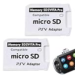 Noenaeni 2PCS Ultimate Version SD2Vita 5.0 Memory Card Adapter for PS Vita PSVSD Micro SD Adapter Converter for Sony PS Vita 1000/2000, Game Accessories for PlayStation Vita(SD Card Not Included)