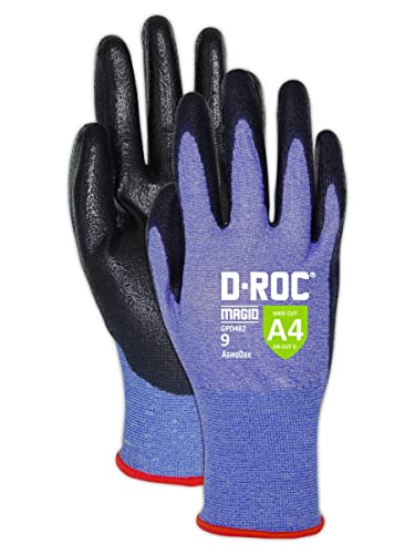 Magid GPD482 D-ROC AeroDex 18-Gauge Polyurethane Coated Cut-Resistant Work Gloves,Size 8/M (12 Pair)