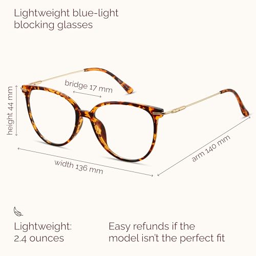Gaoye Blue Light Glasses – Round Retro TR90 Frames with Spring Hinges & Amber Lens — view 3