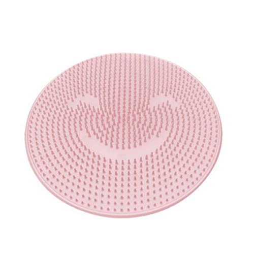 Lazy Silicone Bath Massage Cushion Shower Foot Scubber Brush Anti-Slip Clean Dead Skin Bathroom SPA Beauty Salon Care Cushion-1 Pack (Pink)