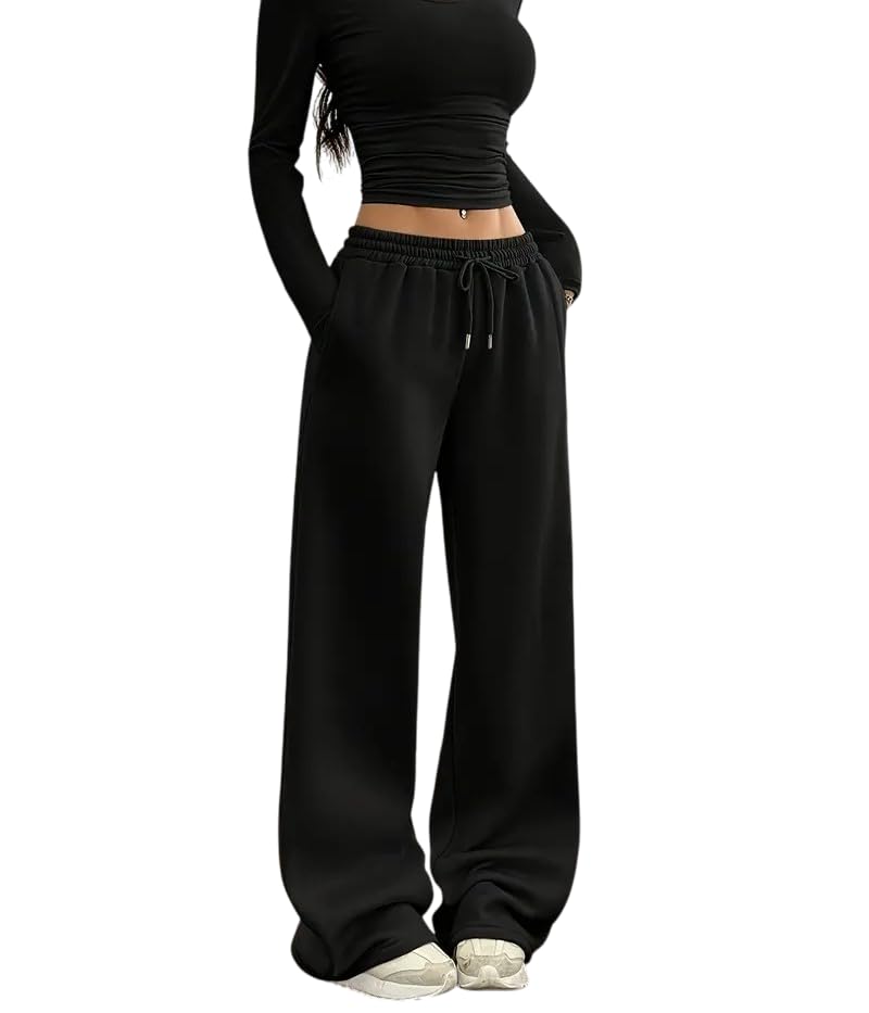 dockstreet Straight Wide fit Long Length Open Bottom Jogger for Women/Trending Multi Pocket Style, Relaxed Casual Pants for Women-picture-42