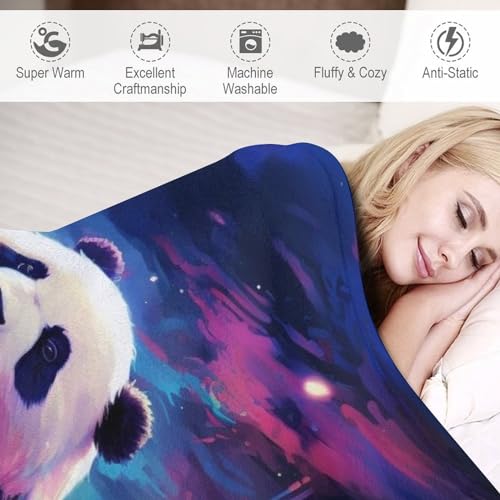 Couverture panda en micro-flanelle ultra-douce pour lit douillet - 4