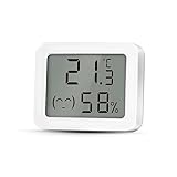 Haozee Zigbee Temperatur- und Feuchtigkeitssensor, ZigBee Hub erforderlich, für Fernüberwachung und Heimautomatisierung, Kompatibel mit Home Assistant Zigbee2mqtt