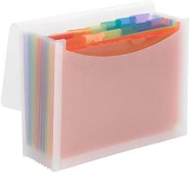 Smead Desktop Poly Expanding File Folder Organizer, Accordion File, Paper Document Storage, 12 Pockets, Flap and Cord Closure, Letter Size (70723) - Image 3