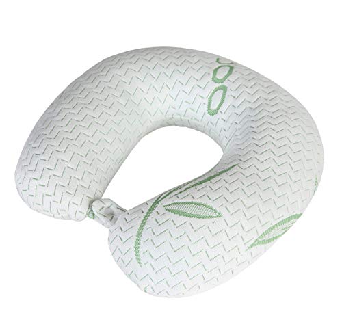 Elif Home Goods Rayon Derived from Bamboo Travel Pillow for Head Support - Shredded Memory Foam Neck...