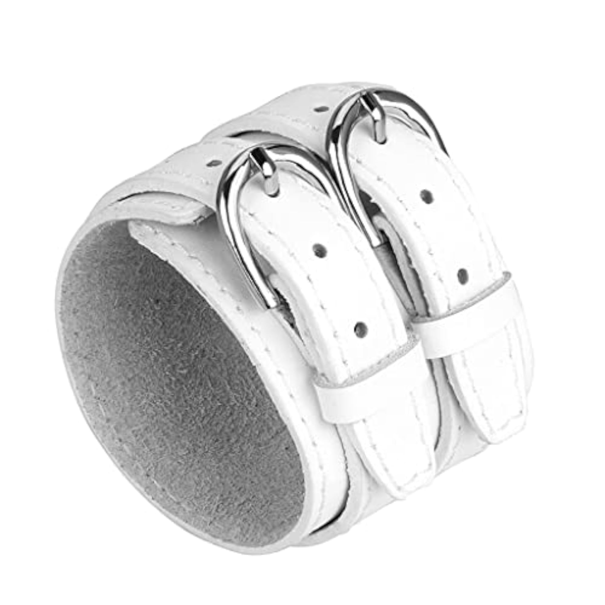 Multi-Color Double Tour PU Leather Wide Cuff Bracelet