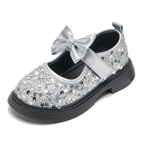 Toddler Girls Mary Jane Dress Shoes Ballet Flats Little Girls Soft Slip-On Glitter Princess Shoes Wedding Party Casual Walking School Uniform Shoes