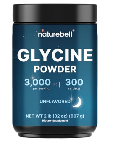 Glycine Powder 300 Servings (2 lb) 3 000 mg Free-Form Glycine Per Serving Unflavored Pure Powder Non-GMO cGMP Manufactured