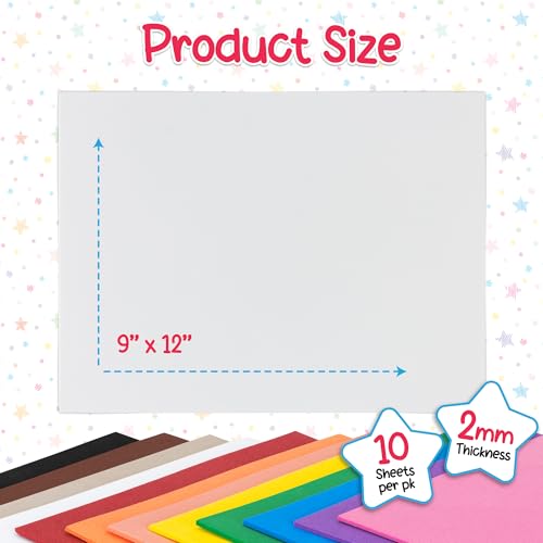 Hojas de espuma blanca para manualidades Hygloss de diez unidades 4