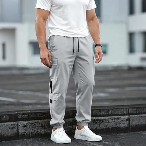 Cargo Pants for Men Relaxed Fit Lightweight Joggers with Pockets Tapered Casual Mencomfy Travel Lounge Chinos Pants2