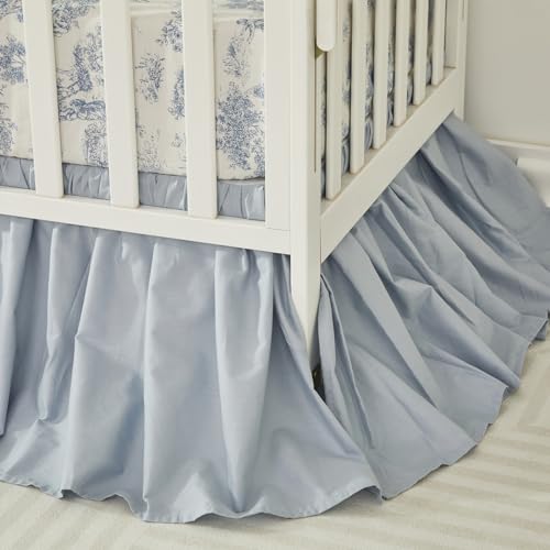 Image of Brandream Baby Crib Sheets for Girls Boys, Fitted Crib Sheet for Standard Crib and Toddler Mattress, Super Soft 100% Cotton Baby Sheet French Country Toile Floral Print, Crib /Toddler