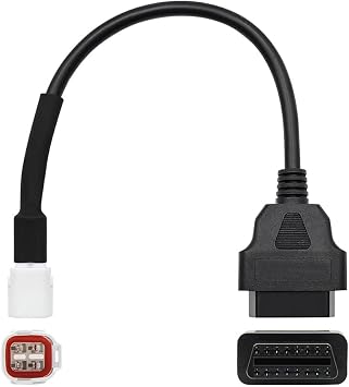 Fault Code Reader Adapter 4 Pin Connector for OBD2 Scanner Odb2 Reader Compatible with Yamaha Tracer