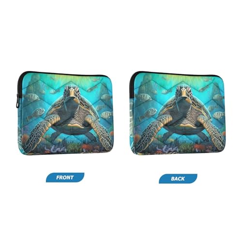 Funda para portátil 13-14 pulgadas tortuga marina impermeable miniatura 2
