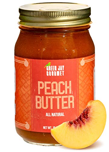Green Jay Gourmet Peach Butter - All-Natural, Gluten-Free Fruit Spread - Peach Spread