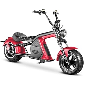 Eahora DOT Approved M8 Electric Motorcycle for Adults, 37MPH 2000W Motor 60V 30Ah Lithium Battery 40 Miles Range, Vacuum Tires Full Suspension Dual Hydraulic Brakes, 1-2 Persons Street Legal Scooter