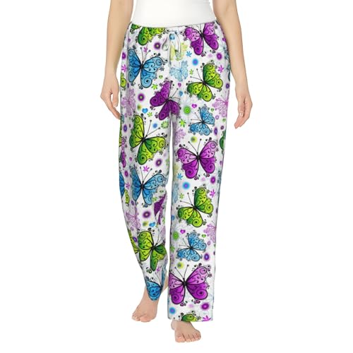 Pantalon de pyjama flanelle femme anti-froid coupe ajustée avec cordon pour nuits paisibles