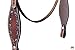 HILASON Western Horse Headstall Genuine American Leather Barb Wire Rough Out Dark Brown | Bridle