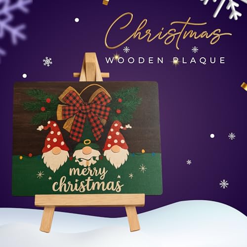tinydabba Wooden Christmas Sign Plaque with Easel Stand by tinydabba - 2