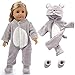 American Girl Dolls Jumpsuit Sets Doll Clothes Schnittmuster mit Schuhen, Nachtwäsche, Our Generation Journey Mädchen Puppe-Kind-Geschenk
