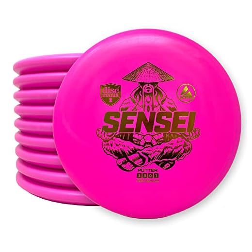 Discmania Sensei Disc Golf Putter – Disc Golf Putter Pack – Active Base Sensei Putter with Stable Disc Flight, Practice Putter Pack (Colors May Vary) (10 Pack)