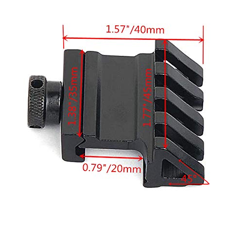 Fidragon Rifle Scope Mount 1In 25.4Mm/1.18In 30Mm Quick Release Cantilever For Picatinny Weaver Rail And 2Pcs 45 Degree Rail Mount 4 Slots Picatinny Weaver Rail… (Scope Mount +45 Degree) #TOP3