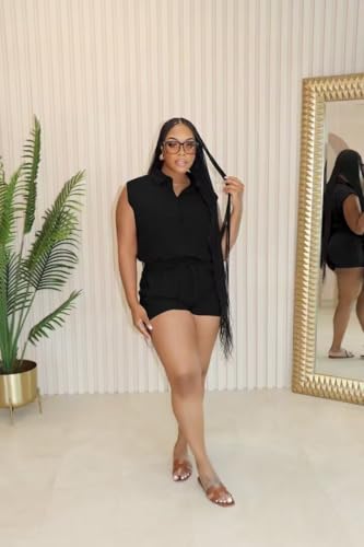 ThusFar Women 2 Piece Shorts Sets Button Down Cap Sleeve Drawstring Resort Wear Outfits Summer Matching Sets Tracksuits3